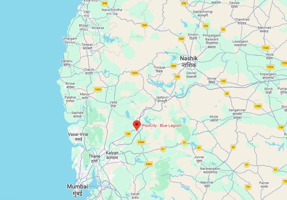 Location of Glass Resort Suites, Shahapur